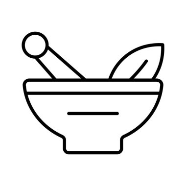 Bitkisel ilaç konsepti ile havan ve tokmak