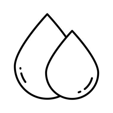 Modern tarzda, düzenlenebilir bir kan damlası ikonu