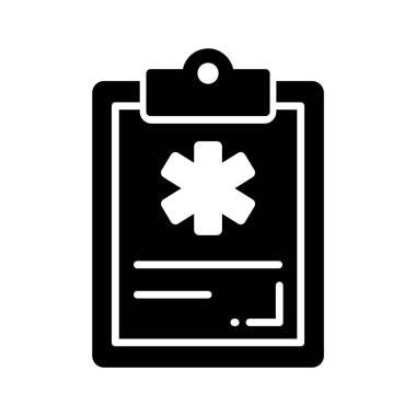 Tıbbi kayıtları ve hasta bakımı detaylarını düzenlemek için bir pano simgesi