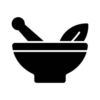 Bitkisel ilaç konsepti ile havan ve tokmak