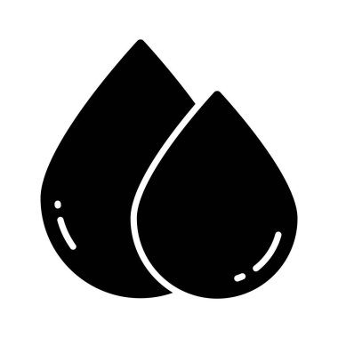 Modern tarzda, düzenlenebilir bir kan damlası ikonu