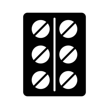 Bu dikkatlice hazırlanmış ilaç ikonunu, uyuşturucuyu, tabletleri, hap vektörünü kontrol et