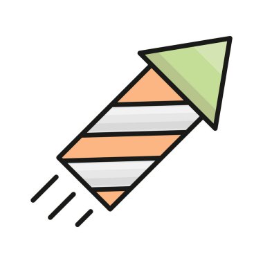 Yeni yıl arifesinde gökyüzünü aydınlatmaya hazır bir havai fişek..