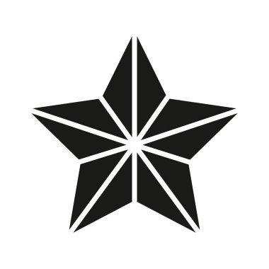 Yılbaşı dekoratif ışık, yıldız simgesi, düzenlenebilir vektör simgesi