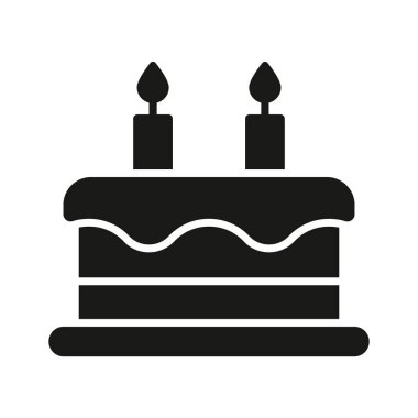 Kremalı kek, modaya uygun krep vektörü.