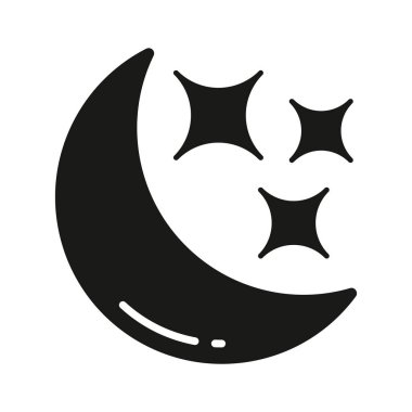 Düzenlenebilir biçimdeki gecenin yaratıcı tasarım simgesi