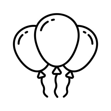 Modern tasarım tarzında bir grup balon, vektör kullanmaya hazır