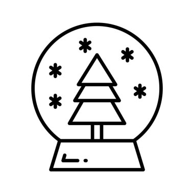 İçinde Noel ağacı olan kar küresi, klasik bir bayram süsü.
