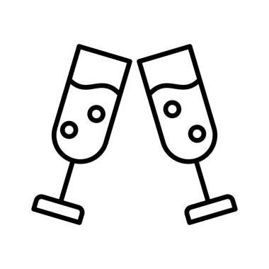 Beyaz arkaplanda şerefe vektör simgesi