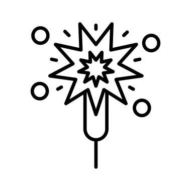 Modern tasarımda ışıldak simgesi, vektör kullanmaya hazır