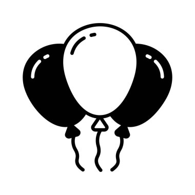 Modern tasarım tarzında bir grup balon, vektör kullanmaya hazır