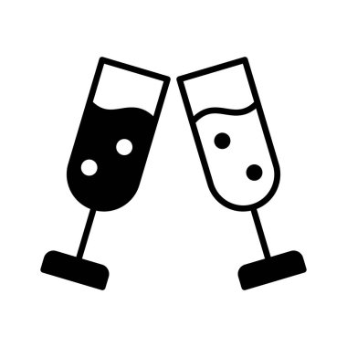 Beyaz arkaplanda şerefe vektör simgesi