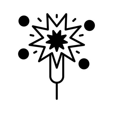 Modern tasarımda ışıldak simgesi, vektör kullanmaya hazır