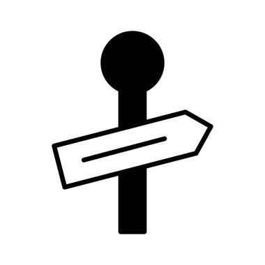 Bu inanılmaz işaret direğini modern biçim, yön tahtası veya bilgi panosu simgesinde tut