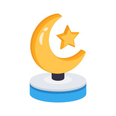 Hilal ay ve yıldız sembolü Ramazan ve İslam kültürünü temsil ediyor.