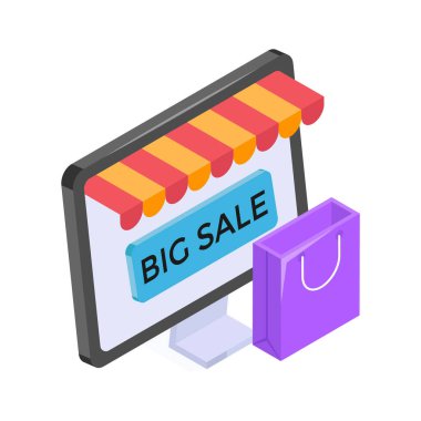 eCommerce web siteleri ve çevrimiçi alışveriş için dijital mağaza önü.