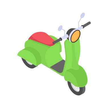 Scooter simgesi kolay ve hızlı şehir hareketliliğini temsil ediyor.