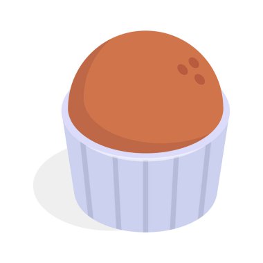 Fincanda lezzetli bir kek, fırın ve tatlılar için mükemmel..