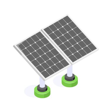 Sürdürülebilir elektrik üretimi için yenilenebilir enerji güneş paneli.
