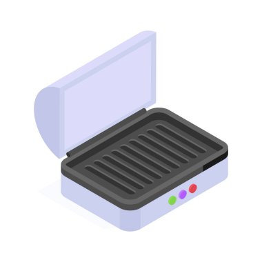 Ev yemeği ve ızgara için masa başı elektrikli ızgara..