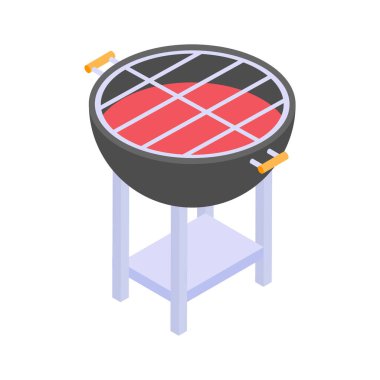 Bu muhteşem bbq Grill ikonunu modern tasarım tarzında alın.