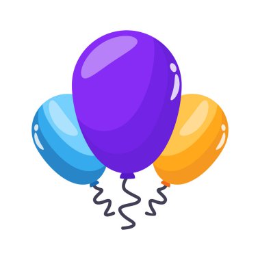 Balon demetini gösteren 3D biçim simgesi kullanmaya hazır