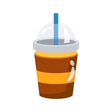 Yaratıcı bir şekilde tasarlanmış 3 boyutlu içecek bardağı simgesi