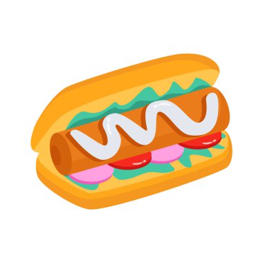 3 boyutlu tasarlanmış inanılmaz bir hamburger ikonu.