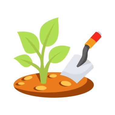 Bahçeciliğin 3 boyutlu düzenlenebilir simgesi