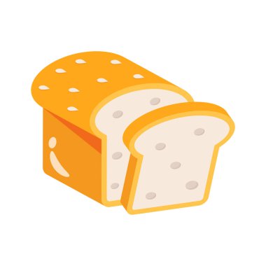 Ekmeğin tamamına bir göz at 3D simge