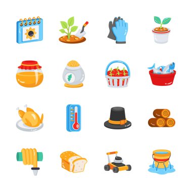 Bu kullanışlı ama basit tarım ve tarım 3D simgelerini alın