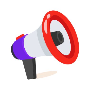 Üç boyutlu megafonun iyi tasarlanmış bir simgesi.