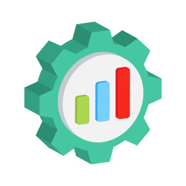 İş yönetiminin 3d biçim simgesini kullanmaya hazır
