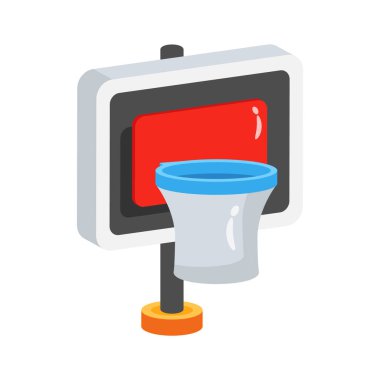 Basketbol potasının bu modaya uygun 3 boyutlu ikonuna bir bakın.