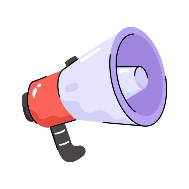 Kullanışlı bir taslak biçim simgesi megafon duyurusu gösteriyor