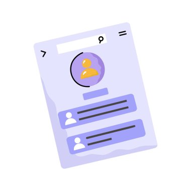 İş profilini gösteren birinci el çizilmiş biçim simgesi