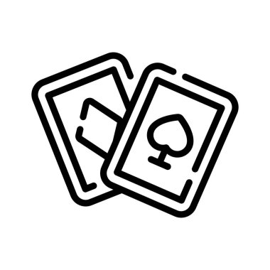 Poker kartlarının yaratıcı dizayn edilmiş satır biçimi simgesi