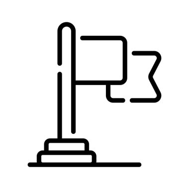 Bayrağın satır biçimi simgesi premium kullanım için hazırdır