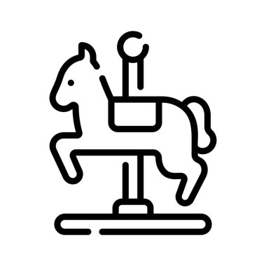 Atlıkarınca sürüşünün iyi tasarlanmış taslak stili simgesi.