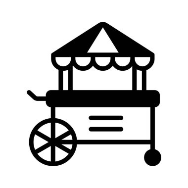İyi hazırlanmış bir yemek arabası sembolü.