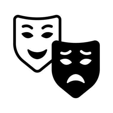 Komedi maskelerinin bu benzersiz sembolünü görün.