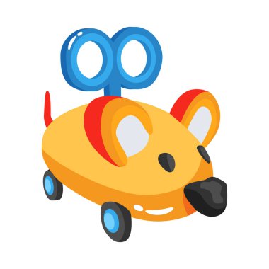 3B biçiminde tasarlanmış fare eşek şakası simgesi kullanmaya hazır