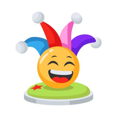 Ellerinizi şu şapkalı üç boyutlu soytarı emojisinin muhteşem ikonuna koyun.