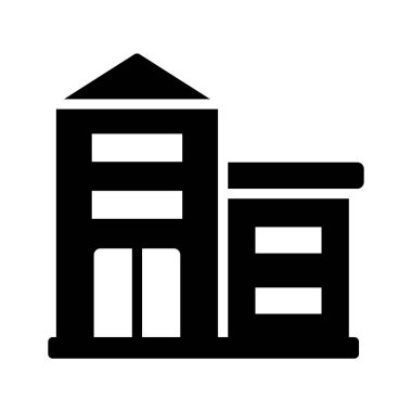 Modern tasarım tarzında otel binasının yaratıcı tasarım simgesi