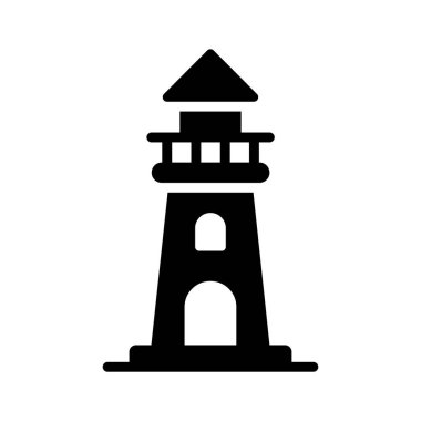 Modern tasarım tarzında deniz fenerinin simgesini kullanmaya hazır