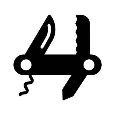 Keskin bir hayatta kalma bıçağı macera, avlanma ve açık hava aktivitelerini temsil eder..