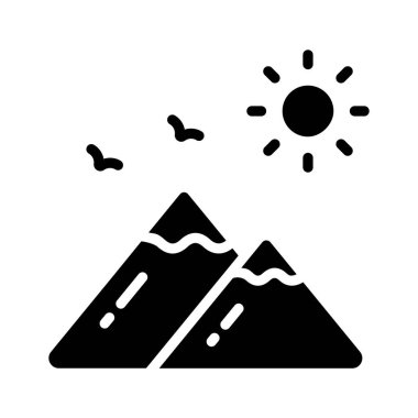 Modern tasarım tarzında bu inanılmaz dağ ikonunu yakala