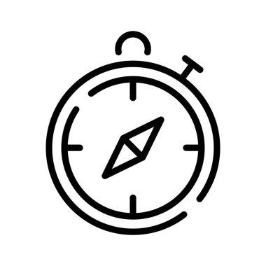 Navigasyon ve yönü temsil eden klasik bir pusula simgesi.