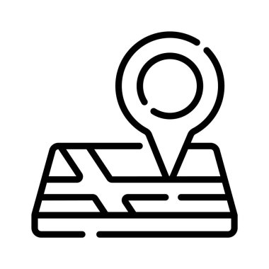 Modern tarzda tasarlanmış konum haritasının bu yaratıcı simgesini yakalayın