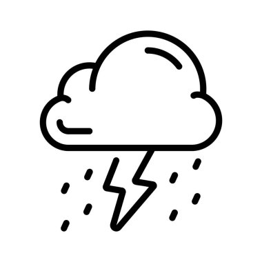 Şiddetli hava koşullarını temsil eden yıldırımlı bir fırtına bulutu..